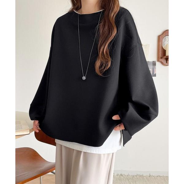 tシャツ ゆったりシルエットでおしゃれに体系カバー　ランタンスリーブカットジョーゼットプルオーバー ...