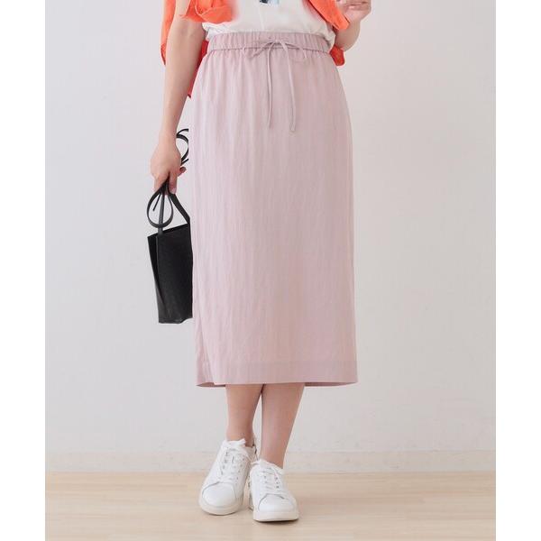 スカート 「シワになりにくい」コットンライクストレートスカート