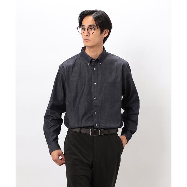 シャツ 播州織 デニムライク シャンブレーツイルシャツ メンズ