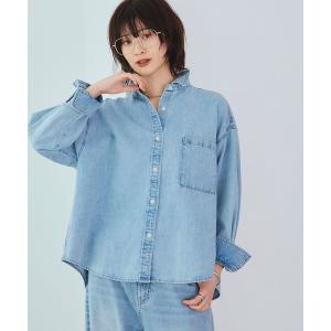 ブラウス シャツ 「撥水」FRESH DENIM デニムシャツ「CROSS FUNCTION/クロスファンクション」 レディース