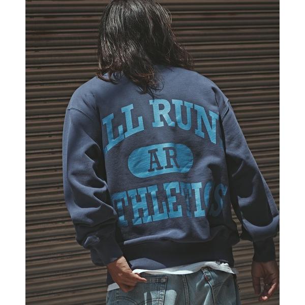 トレーナー スウェット ALL RUNSオリジナル カレッジスウェット ピグメント加工 メンズ レデ...