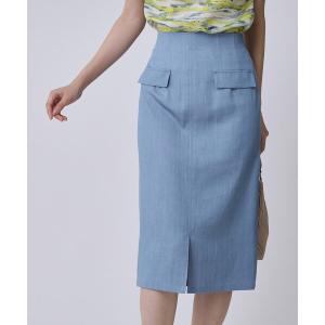 スカート 「手洗い可/日本製」デニム風ナロータイ...の商品画像