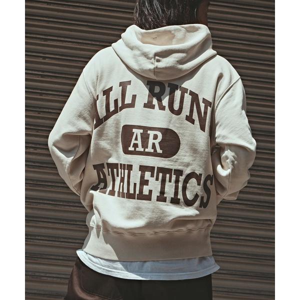 パーカー ALL RUNSオリジナル カレッジパーカー ピグメント加工 メンズ レディース