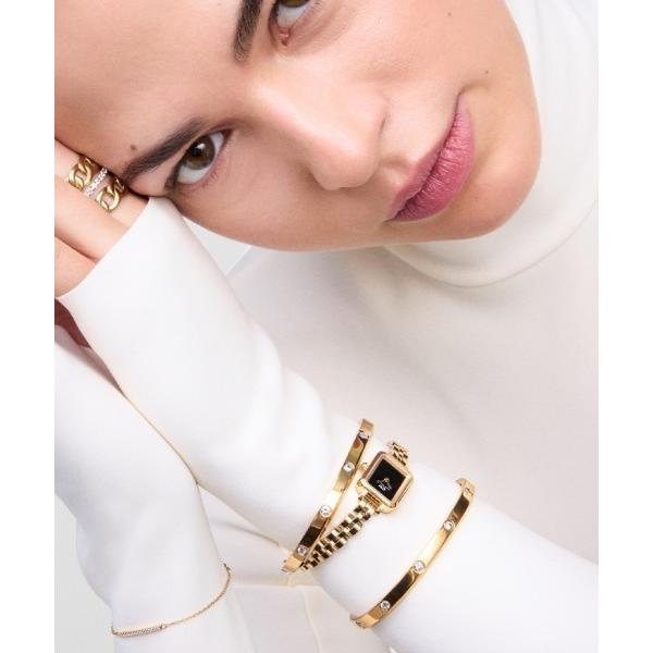 腕時計 Quadro Mini 15.4x18.2MM Arch 3-Link レーディス腕時計 ゴ...