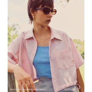 ブラウス シャツ 「Coca-Cola」VIS別注バックエンブロイダリークロップドシャツ レディース