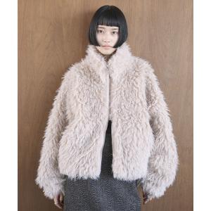 ブルゾン アウター シープファースタンドネックブルゾン レディース