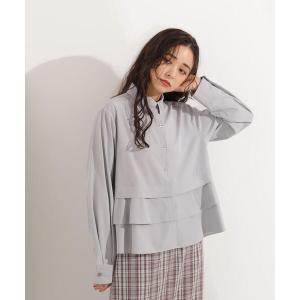 ブラウス シャツ フリルヘムシャツ レディース