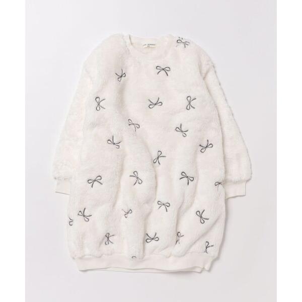 ワンピース ボアリボン刺繍ワンピース キッズ 子供服 女の子