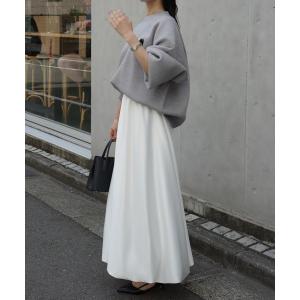 スカート サテンバルーンロングスカート