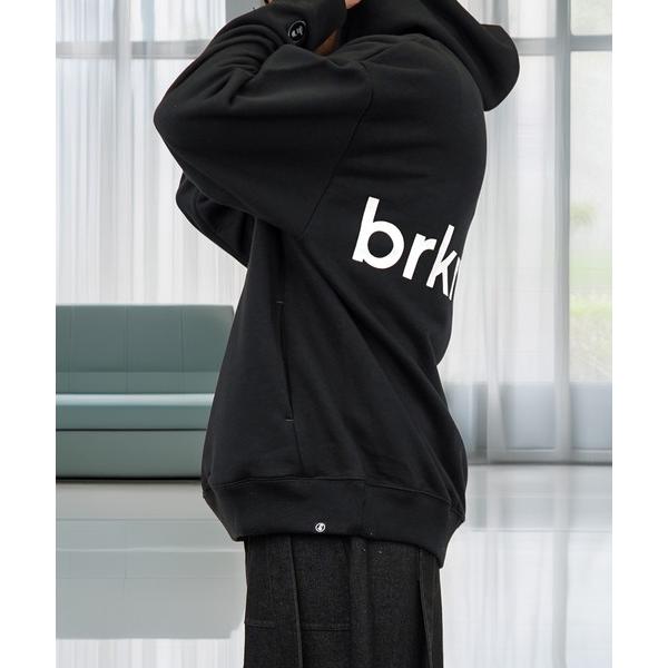 パーカー バックプリント グラフィック パーカー ヘビーウェイト 刺繍 ロゴ ポケット brknho...