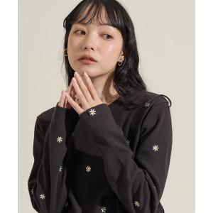 tシャツ FREAK'S STORE/フリークスストア ミニデイジー刺繍 ロンT レディース
