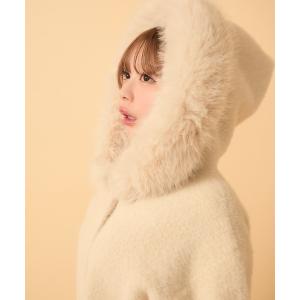コート アウター ファー付きロングコート レディース
