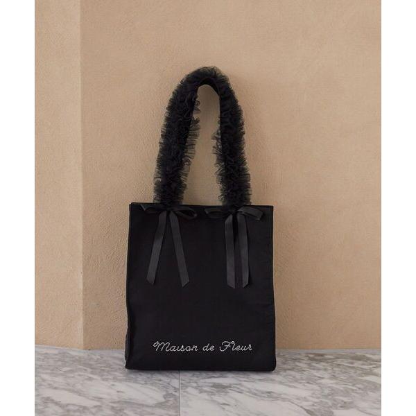 トートバッグ チュールハンドルスクエアトートバッグ レディース