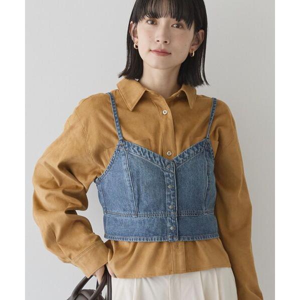 ベスト ジレ デニムキャミビスチェ レディース