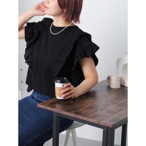tシャツ フリルカットソー レディース
