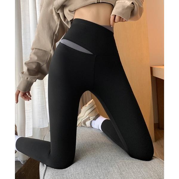 レギンス スパッツ レギンス/スパッツ(空港コーデ・ルームウェア・ワンマイルウェア）ハイウエスト ヨ...