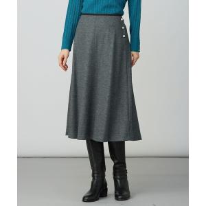 スカート 「洗える」ウールスムース スカート