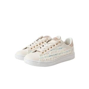 スニーカー ビジュー付きコートスニーカー レディース