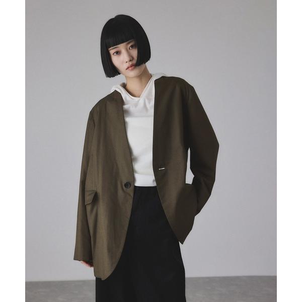 ダウンコート ダウンジャケット LIMONTAノーカラーダウンジャケット レディース