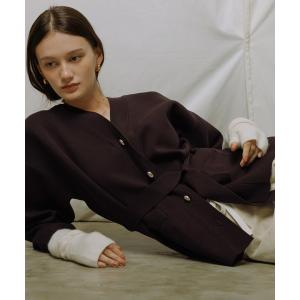 カーディガン 「サステナブル」マルチWAYベルテッドミドルカーディガン レディース