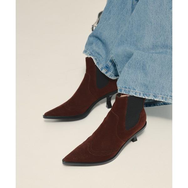 ブーツ 「eL」Punching Leather Heel Boots/588030 レディース