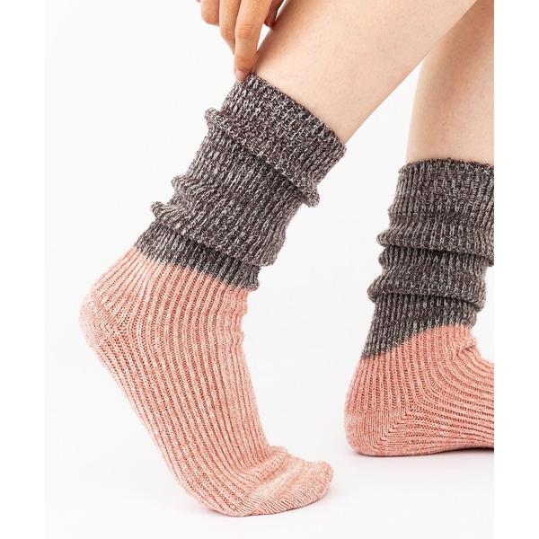 靴下 「YUQRI」Crispy warm over dye メンズ レディース