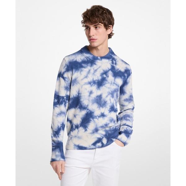 セーター ニット タイダイ ウール ＆ カシミア クルーネック セーター メンズ