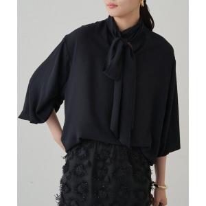 ブラウス シャツ 「Atelier N5/アトリエヌメロサンク」シフォンボウタイブラウス レディース メンズ