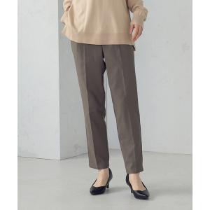 パンツ 「美しいベーシックパンツ」裏起毛 カルゼ テーパードパンツ レディース