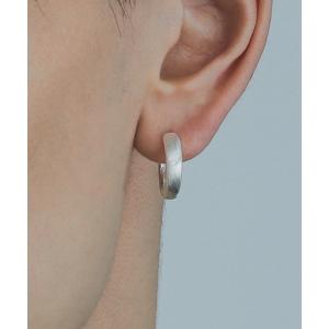 ピアス 「silver925」FrostedHoopPierce/フロステッドフープピアス レディース メンズ