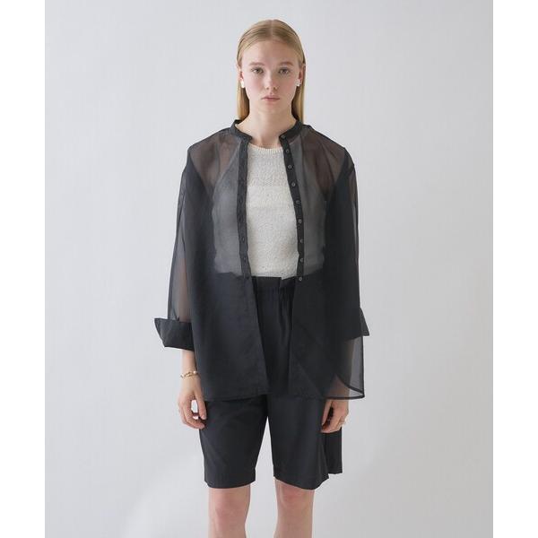 ブラウス シャツ 「手洗い可」ワイドカフスシアーシャツ レディース