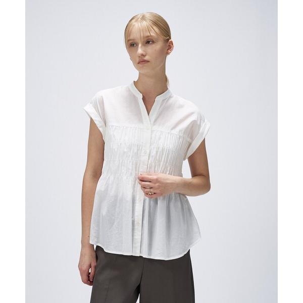 ブラウス シャツ 「手洗い可」シャーリングブラウス レディース