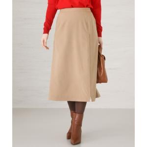 スカート 「2025AW」シフォンプリーツスリットデザインスカート/洗える