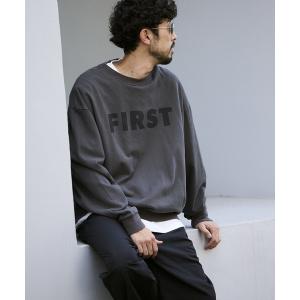 トレーナー スウェット Firsthand/ファーストハンド フロントプリント クルーネックスウェット FIRST / リラックスフィット メンズ