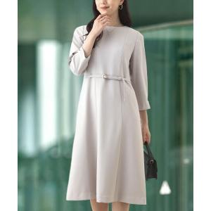 ワンピース 「セットアップ対応」ベルト付きタックワンピース/洗える/WEB限定サイズあり
