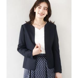 スーツ 「セットアップ対応」カラーレスジャケット/洗える/WEB限定サイズあり レディース