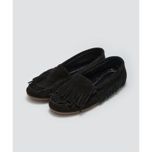 デッキシューズ モカシン SACO モカシン 1.0cm BLACK レディース