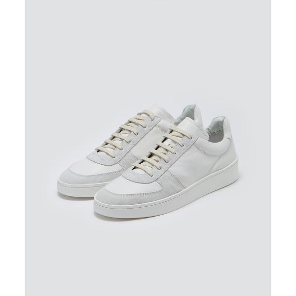 スニーカー TRAVIS メンズ レースアップ スニーカー 4.0cm WHITE メンズ