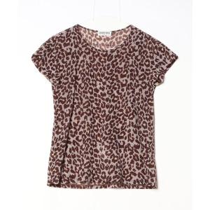 「GEORGES RECH」 レオパード半袖Tシャツ 38 ブラウン レディース