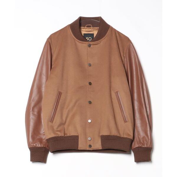 「50CINQUANTA」 スタジャン 50 ベージュ メンズ