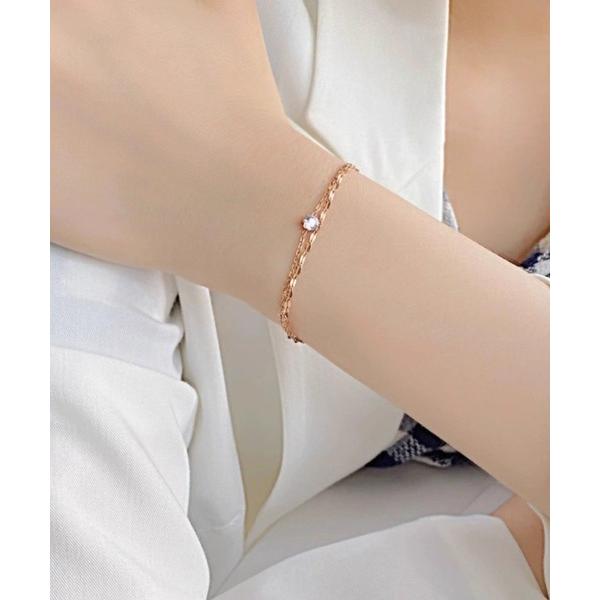 ブレスレット ソリティアクリスタルブレスレット レディース