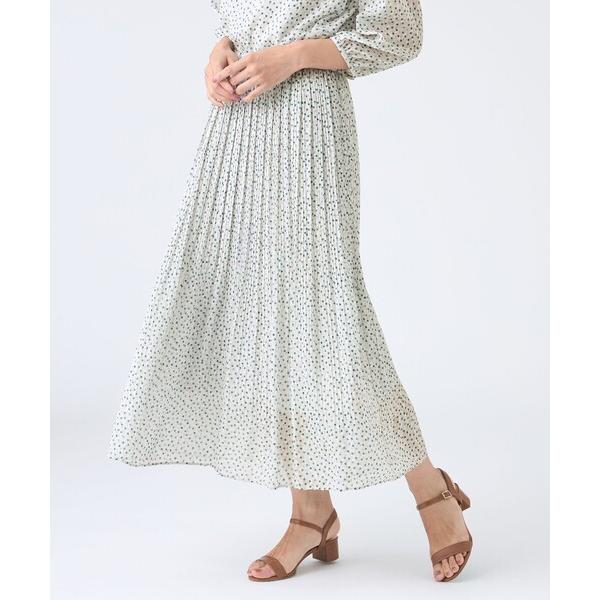 スカート 「ウォッシャブル」ドットクレープスカート