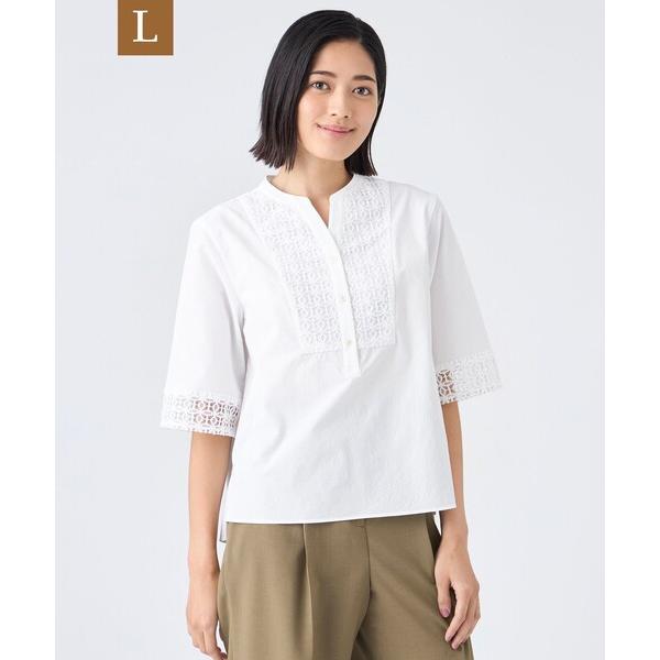 ブラウス シャツ 「L」「ウォッシャブル・接触冷感・UV・防シワ」ファンクションタイプライターブラウ...