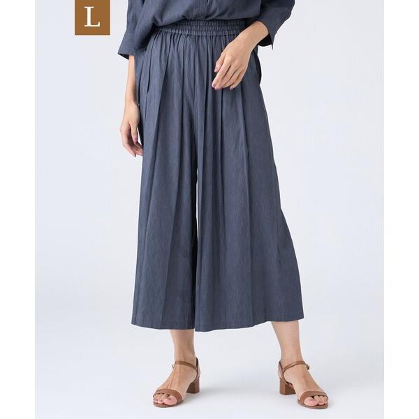 パンツ 「Ｌ」「ウォッシャブル」割繊シャンブレーパンツ レディース