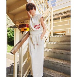 スカート 「Coca-Cola」「汗染み加工・セットアップ対応」ラメ入りミニ裏毛アイラインスカート