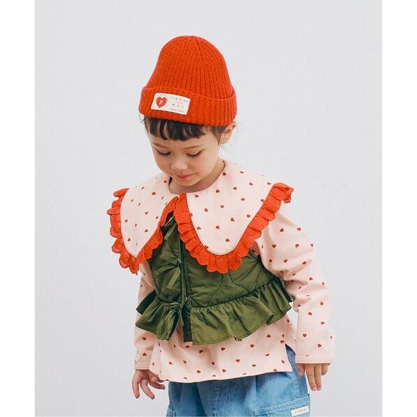 tシャツ 「ジュニア対応」レーストリムフリル衿カットソートップス キッズ 子供服 女の子