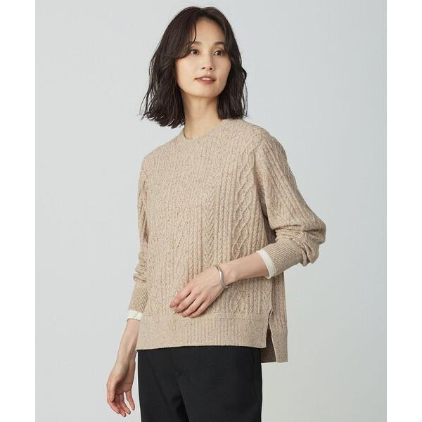 ニット セーター NEP クルーネック ケーブルニット レディース