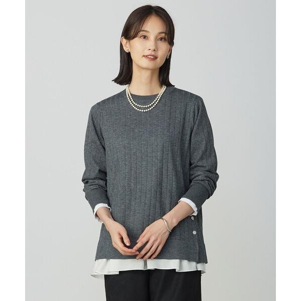 ニット セーター WORETED WOOL BLEND クルーネック ニット レディース