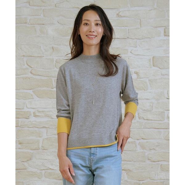 ニット セーター SOFT TOUCH WOOL ブロッキング ニット レディース