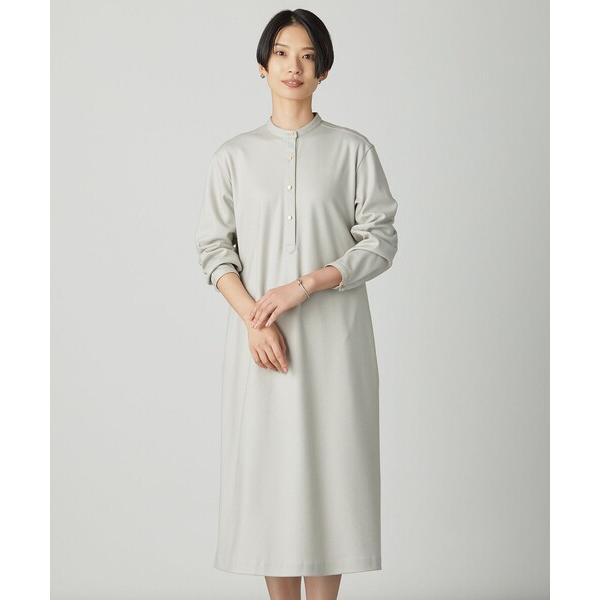 シャツワンピース ウールスムース ワンピース